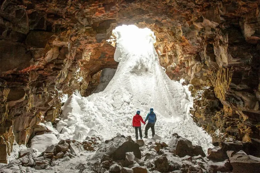 Raufarhólshellir Lava Tunnel in Iceland
