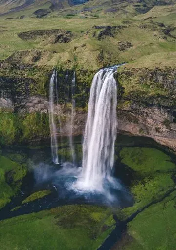 Seljalandsfoss Waterfall in South Coast region of Iceland