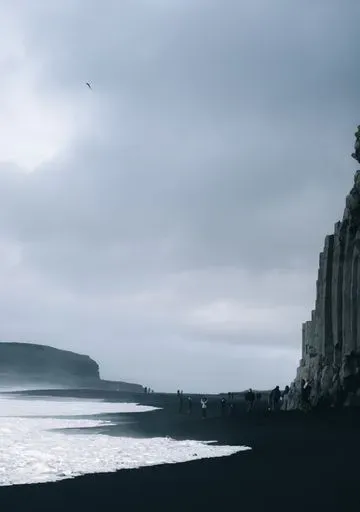 Reynisfjara Beach in South Coast region of Iceland