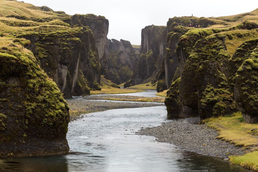 Fjaðrárgljúfur Canyon in undefined region of undefined