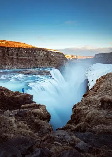 Gullfoss Waterfall in Golden Circle region of Iceland