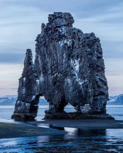Hvitserkur Rock in Northwest region of Iceland
