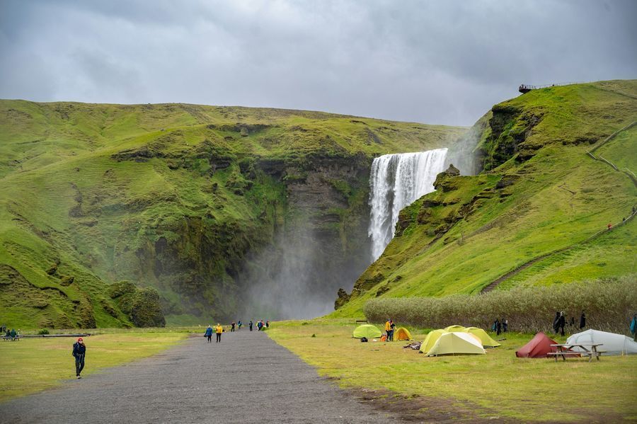 Skógafoss Waterfall in undefined region of undefined