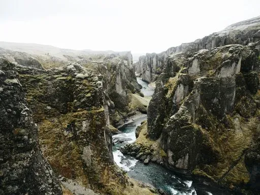 Fjaðrárgljúfur Canyon in South Coast region of Iceland