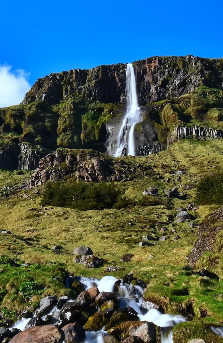 Bjarnarfoss Waterfall in Iceland