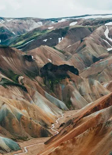Landmannalaugar Area in Highlands region of Iceland