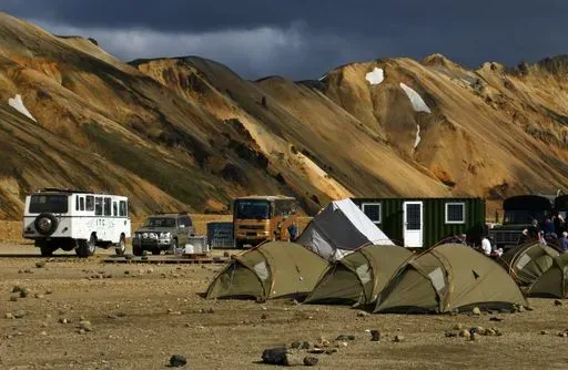 Landmannalaugar Hut & Campsite in Highlands region of Iceland