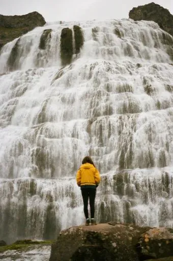 Dynjandi Waterfall in Westfjords region of Iceland