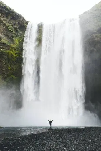 Skógafoss Waterfall in South Coast region of Iceland