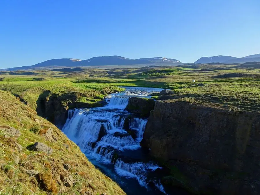 Reykjafoss & Fosslaug in Iceland