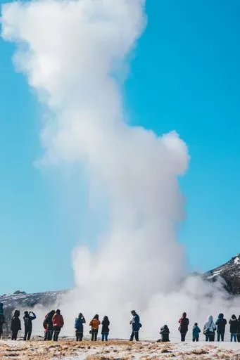 Geysir Thermal Field in Golden Circle region of Iceland