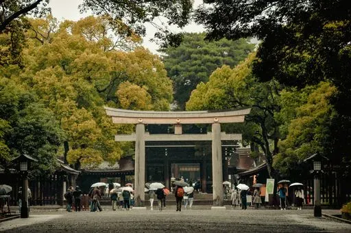 Meiji Jingu Shrine in Tokyo region of Japan