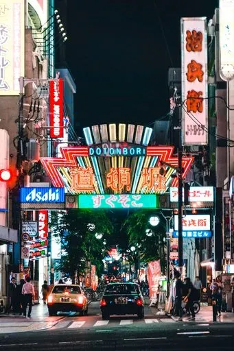 Dotonbori District in Osaka region of Japan