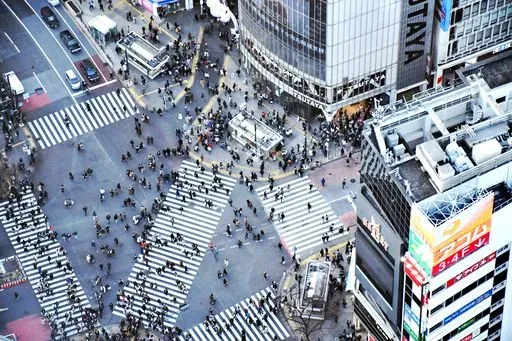 Shibuya Crossing in Tokyo region of Japan
