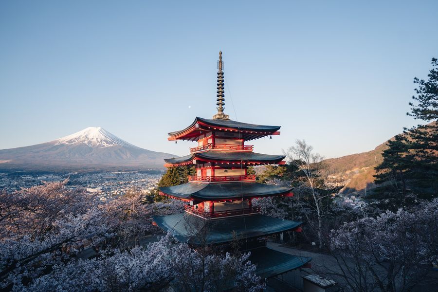 Chureito Pagoda in undefined region of undefined