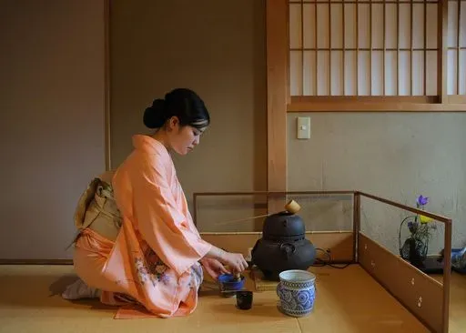 Kimono Tea Ceremony in Kyoto region of Japan