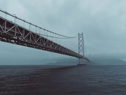Akashi Kaikyo Bridge in Osaka region of Japan