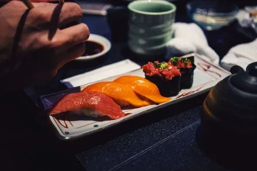 Uobei Shibuya Sushitrain in Tokyo region of Japan
