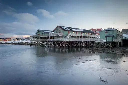 Grønnbuene Rorbu in Andøya region of Lofoten Islands