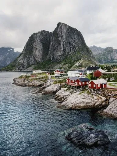 Hamnøy Viewpoint in Moskenes region of Lofoten Islands