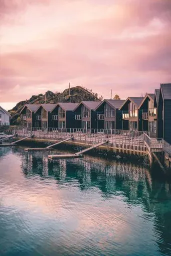 Hamn i Senja in Senja region of Lofoten Islands