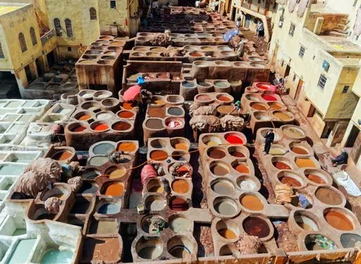 Chouara Tannery in Fes region of Morocco