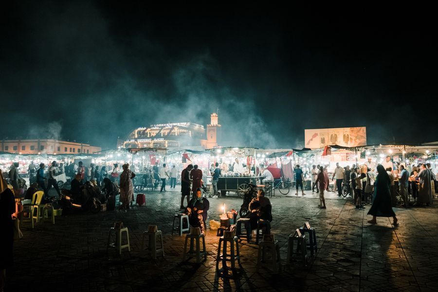 Jemaa el-Fnaa in undefined region of undefined