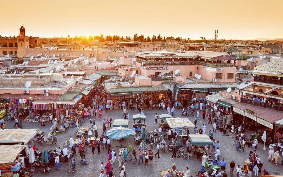 Jemaa el-Fnaa in undefined region of undefined