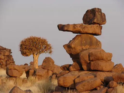 Giant's Playground in Gondwana region of Namibia