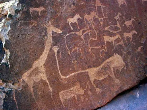 Twyfelfontein Paintings in Damaraland region of Namibia