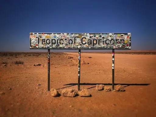 Tropic Of Capricorn in Sossusvlei region of Namibia