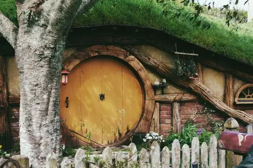 Hobbiton Village in Rotorua region of New Zealand