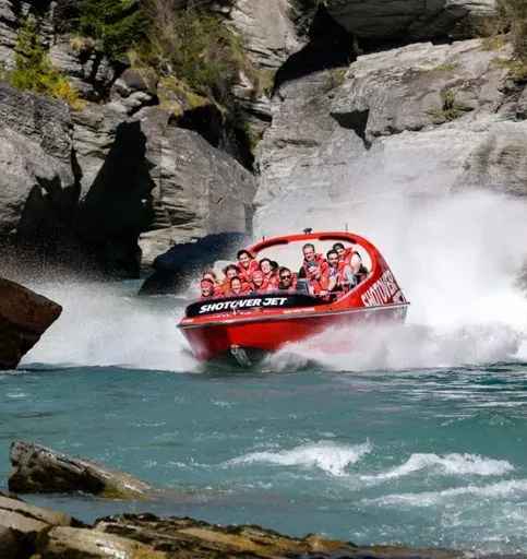 Shotover River Jet in Queenstown region of New Zealand