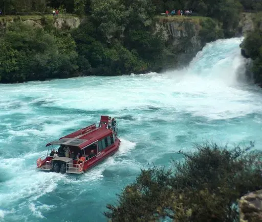 Huka Falls in Rotorua region of New Zealand