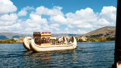 Uros Floating Islands in Titicaca region of Peru