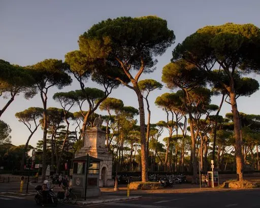Villa Borghese Gardens in Rome region of Rome