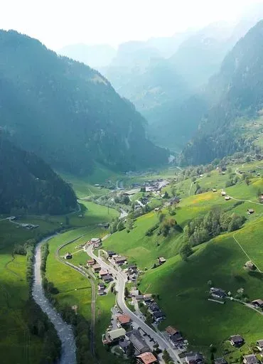 Grindelwald in Grindelwald region of Switzerland