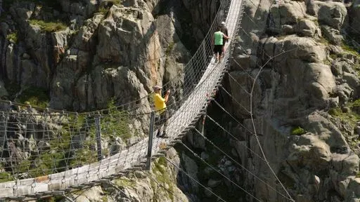 Trift Bridge Hike in Lucerne region of Switzerland