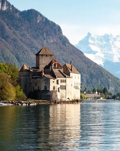 Château de Chillon in Lake Geneva region of Switzerland