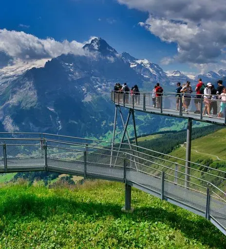 First Cliff Walk in Grindelwald region of Switzerland