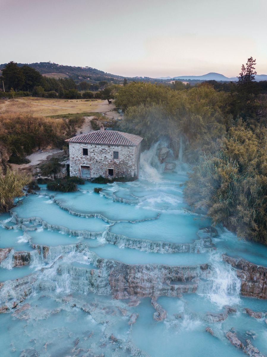 Cascate del Mulino (Saturnia) in undefined region of undefined