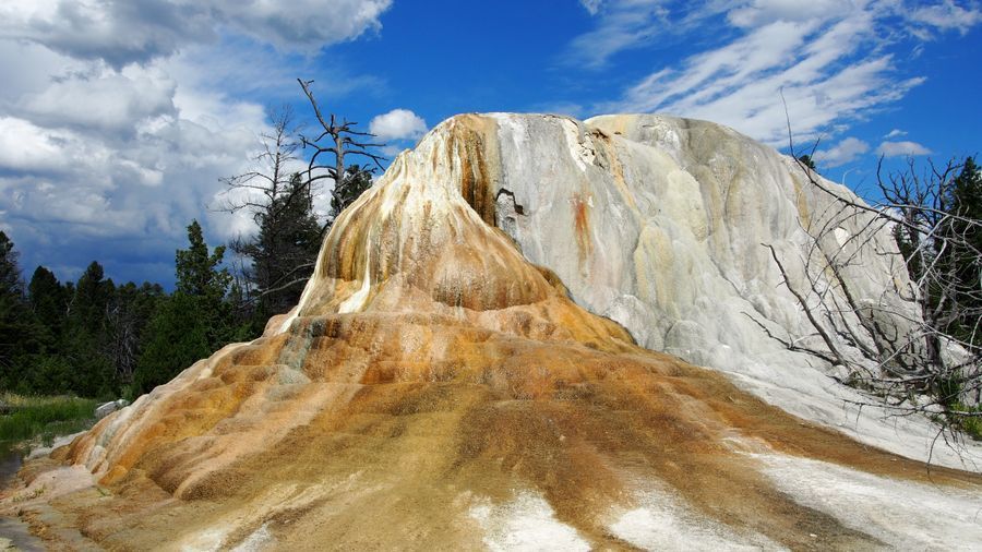 Mammoth Hot Springs in undefined region of undefined