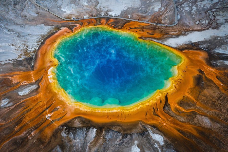 Grand Prismatic Spring in undefined region of undefined