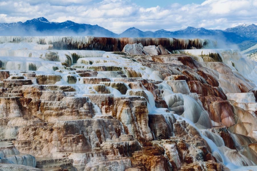 Mammoth Hot Springs in undefined region of undefined