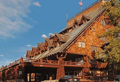 Old Faithful Inn in West Yellowstone region of Yellowstone