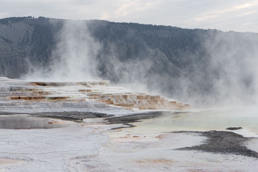 Mammoth Hot Springs in undefined region of undefined