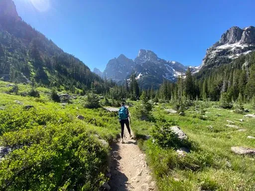 Lake Solitude Trail in Grand Teton region of Yellowstone