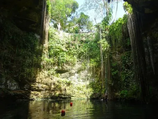 Cenote Ik Kil in Valladolid region of Yucatan
