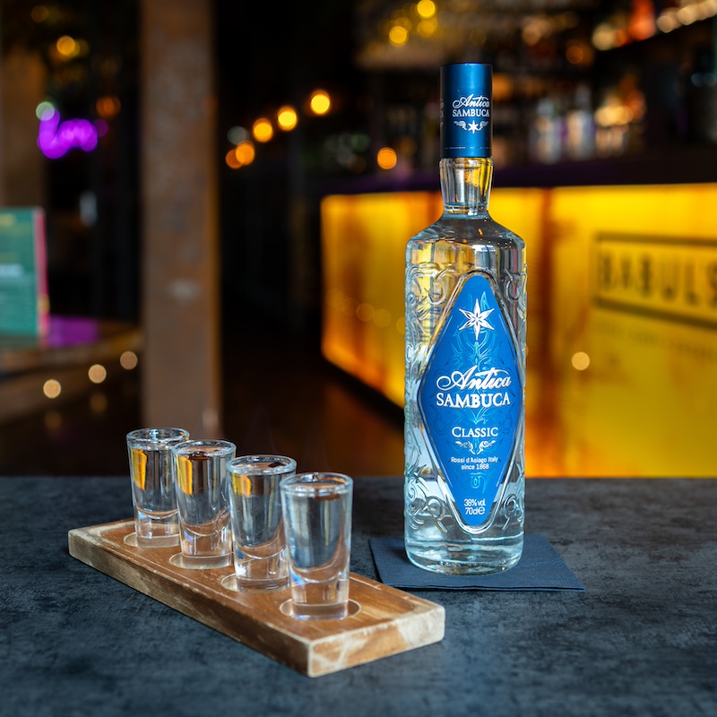 Flaming Sambuca Board