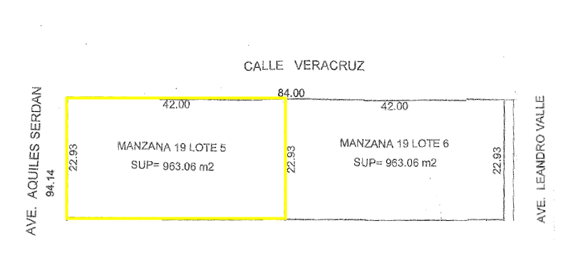 AQUILES SERDAN ESQ. CON VERACRUZ, COL. MADERO MZ. 19 LT. 5